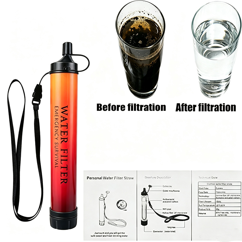 Outdoor Emergency Survival Wat - đánh giá và giá Water Purification Straw