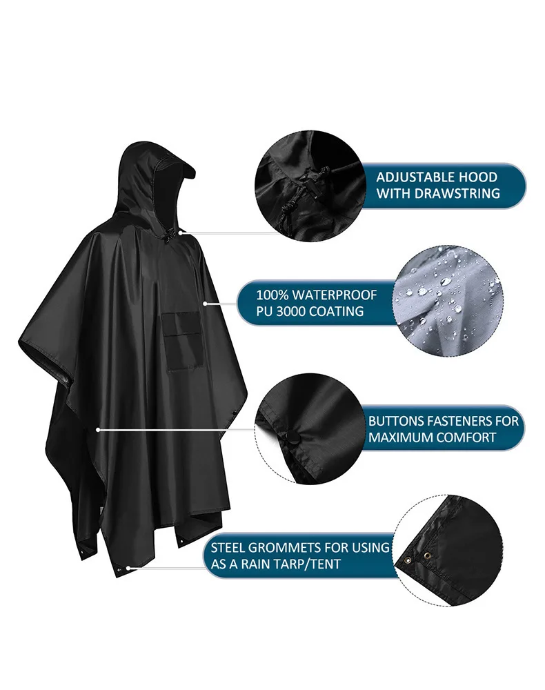 2026 For Camping Hiking 3-in-1 - đánh giá và giá Emergency Poncho Rain
