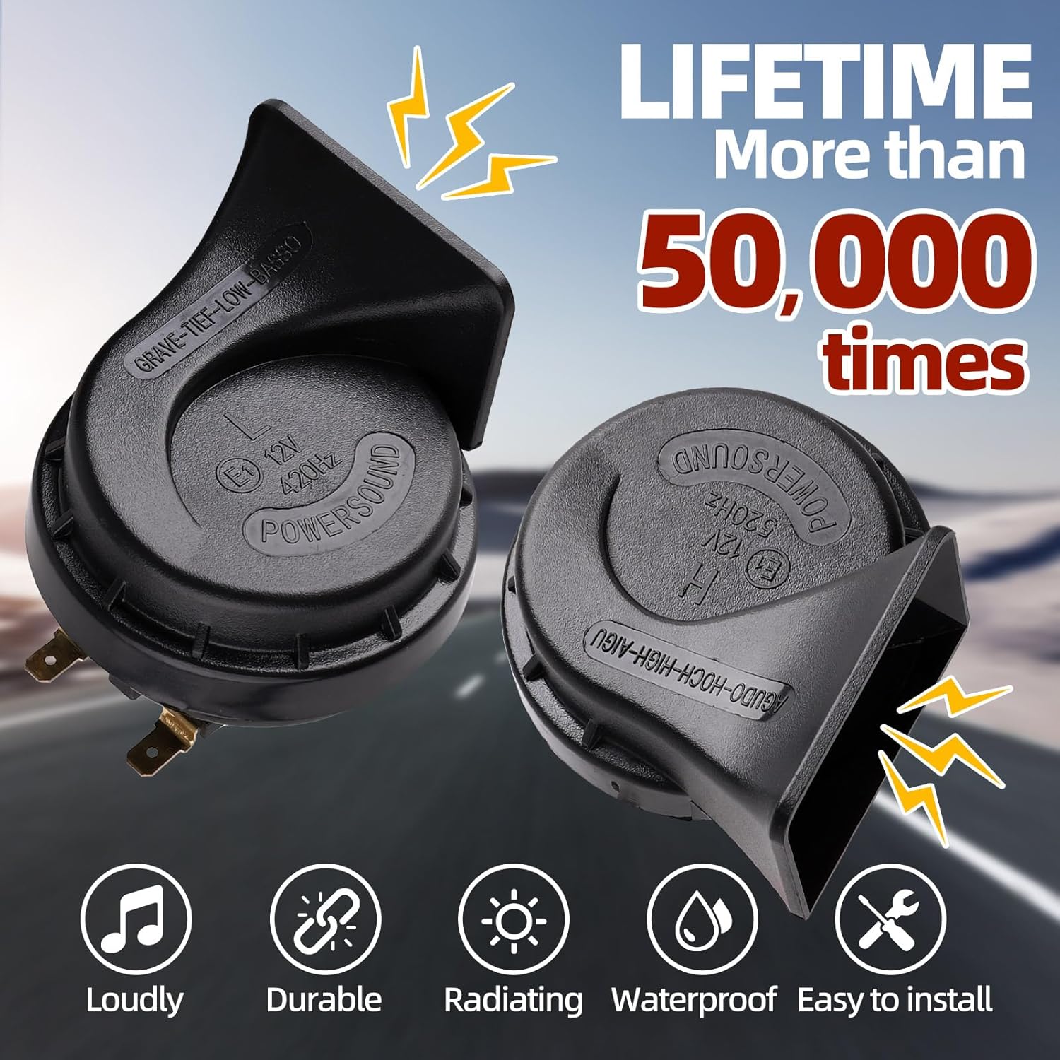 【120dB Super Loud】12V Electric - đánh giá và giá Emergency Whistle Loud